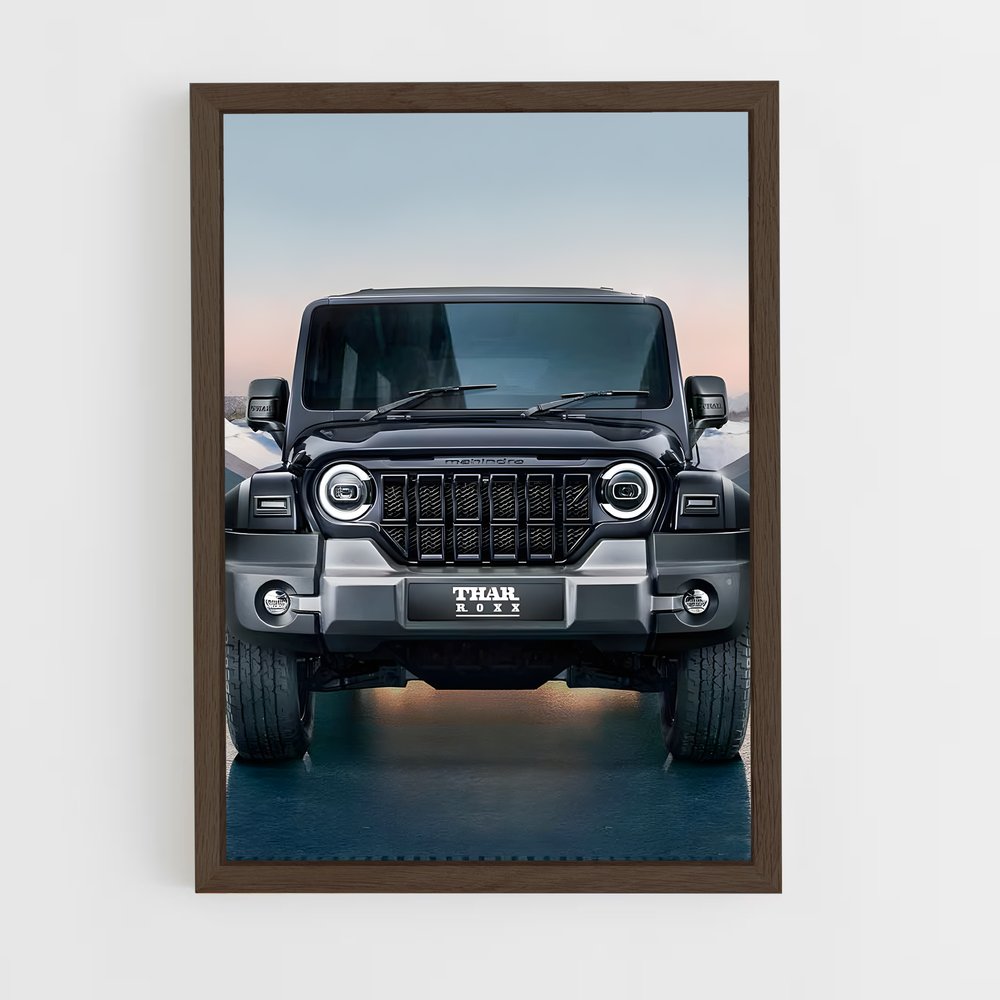 Poster Jeep Gladiateur Noir – affiche Mahindra (vue 5)